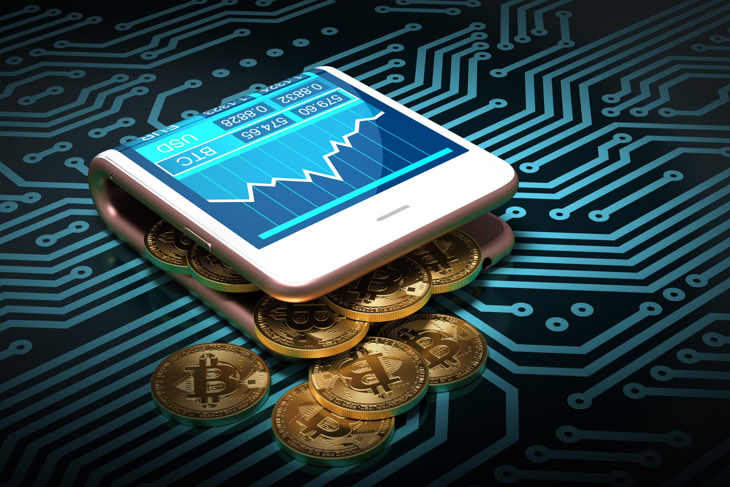 Bitcoin stock image